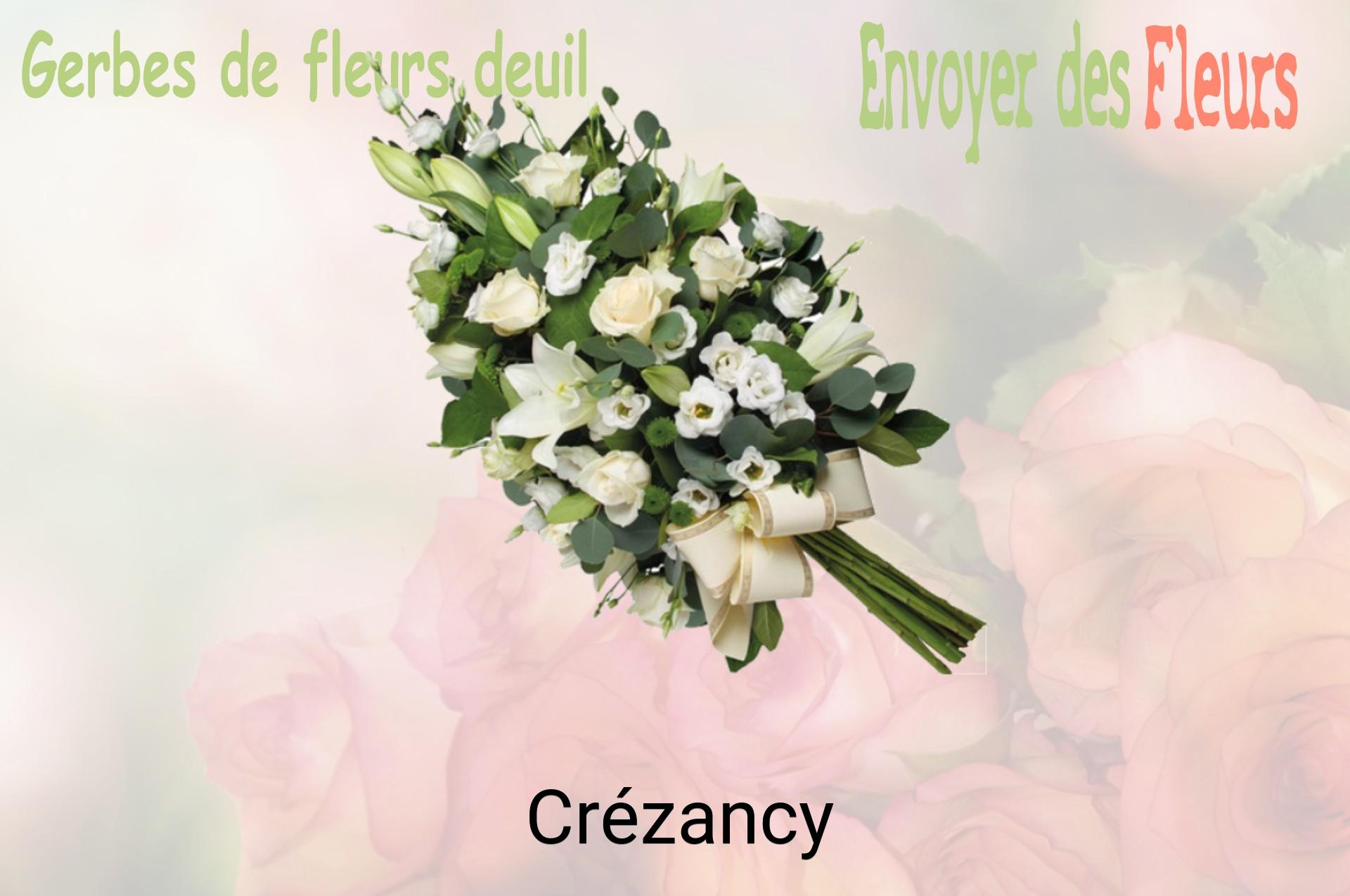 Gerbe de fleurs de deuil livrée à Crézancy